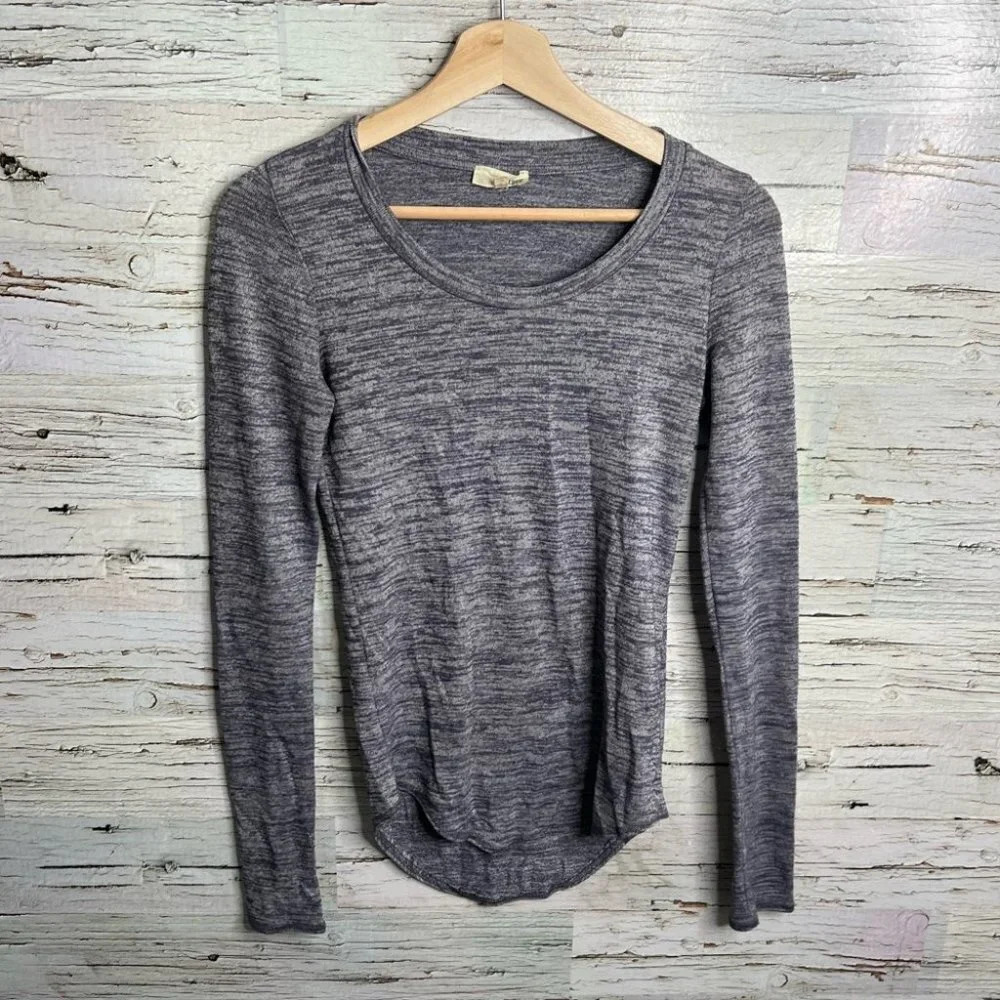 Aritzia WILFRED FREE Diapason purple gray  long sleeve pullover top shirt xs